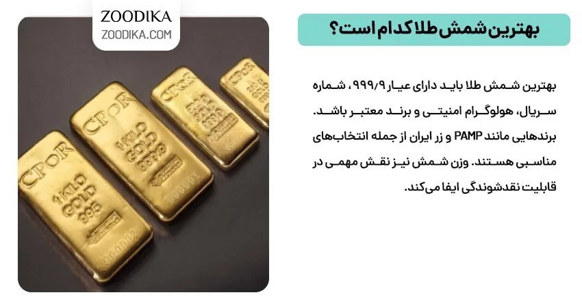 بهترین شمش طلا کدام است؟ 