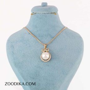 گردنبند مرواریدی ژوپینگ پاپیونی رنگ ثابت ضد حساسیت