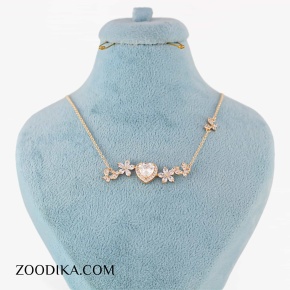 گردنبند قلبی شیک ژوپینگ اصل رنگ ثابت