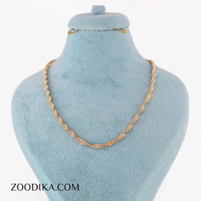 زنجیر ژوپینگ مدل پیچی طلایی رنگ ثابت