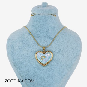 گردنبند فانتزی میناکاری قلبی شیک