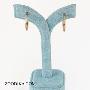 گوشواره حلقه ای ساده بدون نگین ژوپینگ اصل