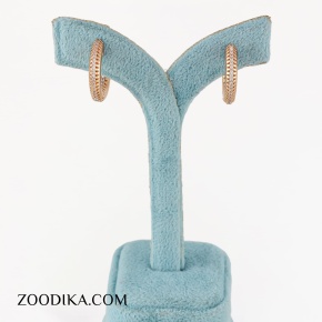 گوشواره حلقه ای زنانه ژوپینگ نگین دار شیک