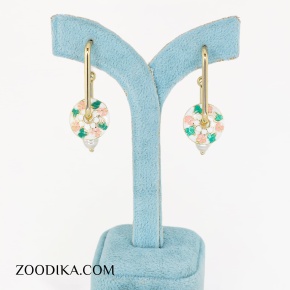 گوشواره بدل میناکاری جدید رنگی دخترانه