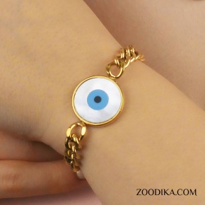 دستبند زنانه استیل مدل چشم نظر کد AAD-234
