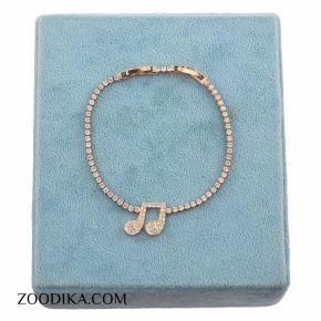 دستبند نگین دار طرح موزیک ژوپینگ زنانه AAD-362