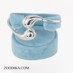 بنگل فشن اشکی نقره ای رنگ ثابت فری سایز