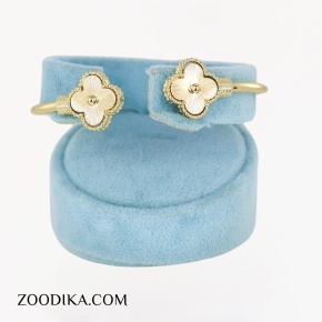 بنگل دخترانه فشن طرح ونکلیف رنگ ثابت طلایی