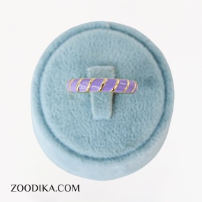 انگشتر زنانه میناکاری بنفش فری سایز