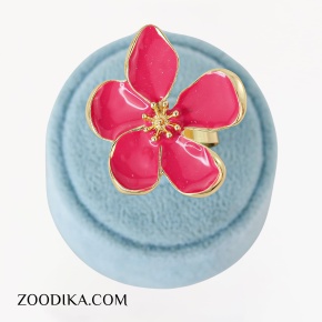 انگشتر فانتزی میناکاری ارغوانی رنگ ثابت