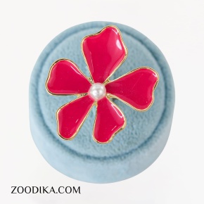 انگشتر فانتزی میناکاری مرواریدی رنگ ثابت