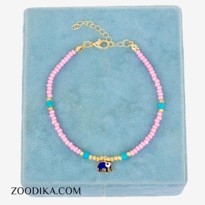 پابند مهره ای فیلی صورتی خفن