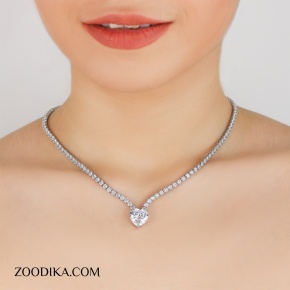 گردنبند زنانه استیل جواهری کد AAB-216