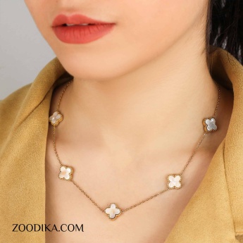 گردنبند زنانه استیل طرح ونکلیف کد AAB-206
