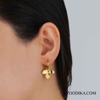 گوشواره زنانه استیل مدل گل کد AAC-228