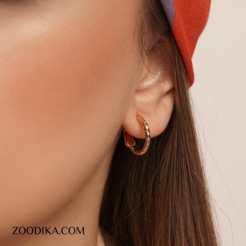 گوشواره زنانه حلقه ای ژوپینگ مدل اپال کد AAC-267