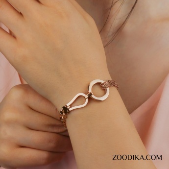 دستبند زنجیری زنانه استیل کد AAD-105