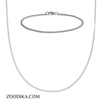 ست گردنبند و دستبند مردانه استیل کد DB10