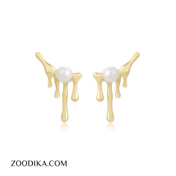گوشواره زنانه طرح مذاب کد C220