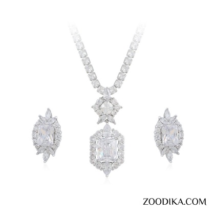 نیم ست زنانه سواروسکی طرح الماس کد A53