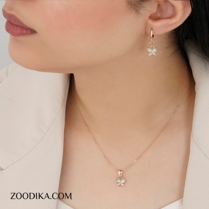 نیم ست زنانه ژوپینگ مدل پروانه کد AAA-124