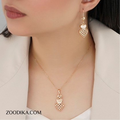 نیم ست زنانه ژوپینگ مدل قلب کد AAA-129