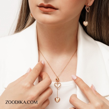 نیم ست زنانه ژوپینگ مدل قلب کد AAA-63