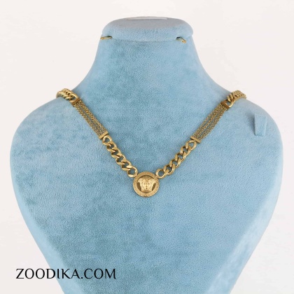 گردنبند زنانه استیل طرح ورساچه کد AAB-208