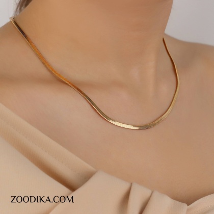 گردنبند زنانه ژوپینگ مدل هرینگبون کد AAB-219