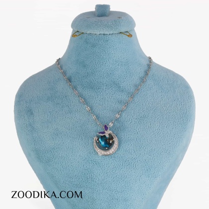 گردنبند زنانه استیل مدل کهکشانی کد AAB-329