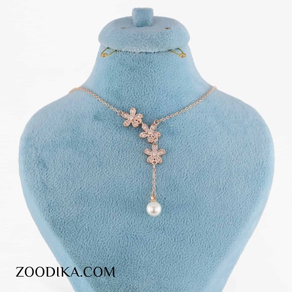 گردنبند زنانه مدل گل کد AAB-409