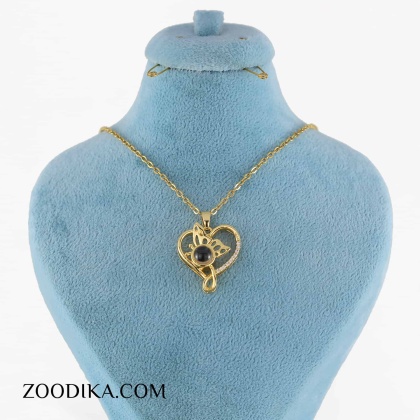 گردنبند زنانه استیل تلسکوپی مدل دوست دارم کد AAB-466