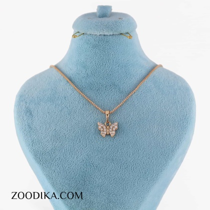 آویز و زنجیر زنانه مدل پروانه