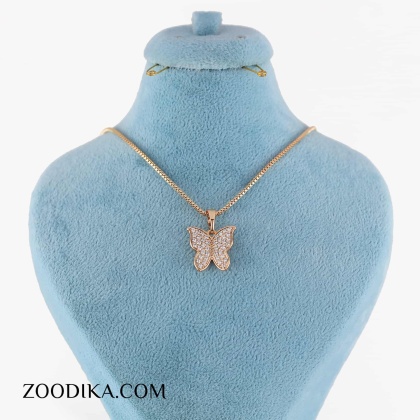 آویز و زنجیر زنانه مدل پروانه