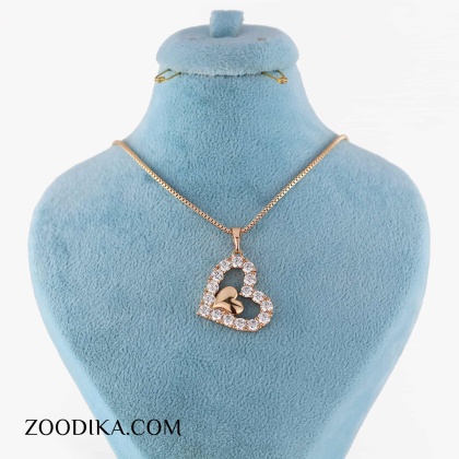 آویز زنانه و زنجیر ژوپینگ مدل قلب کد AAB-526
