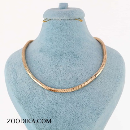 گردنبند ژوپینگ ساده طلایی بدون نگین شیک