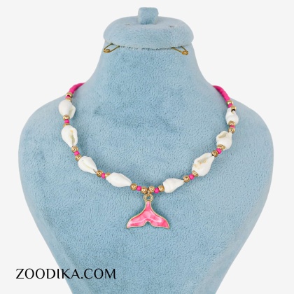گردنبند ساحلی دخترانه فانتزی مدل ماهی صورتی