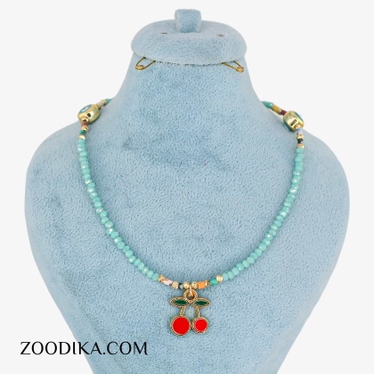 گردنبند جدید منجوقی گیلاسی شیک دخترانه