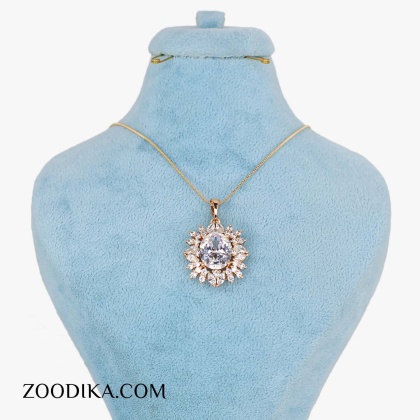 گردنبند دخترانه شیک ژوپینگ نگین درشت