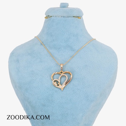 گردنبند ژوپینگ دخترانه مدل گل رز طلایی ضد حساسیت