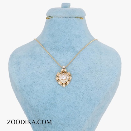 گردنبند دخترانه ظریف ژوپینگ قلبی نگین دار خفن