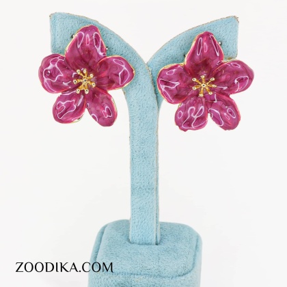 گوشواره جدید میناکاری مدل گل فانتزی