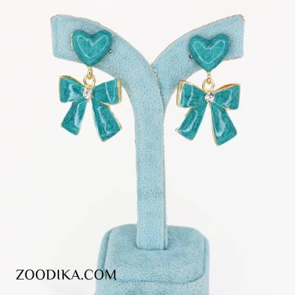 گوشواره بدل پاپیونی میناکاری جدید دخترانه