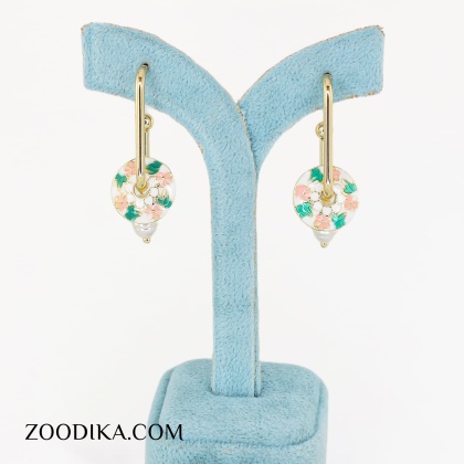 گوشواره بدل میناکاری جدید رنگی دخترانه