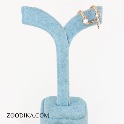 گوشواره ایرکاف ژوپینگ نگین دار طلایی شیک