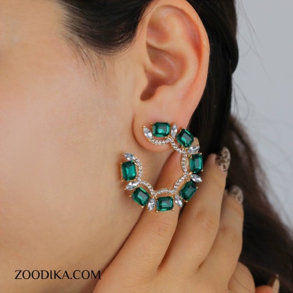 گوشواره زنانه فانتزی مدل پرتو کد AAC-147