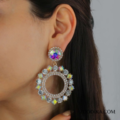گوشواره زنانه فانتزی مدل نورافشان کد AAC-155