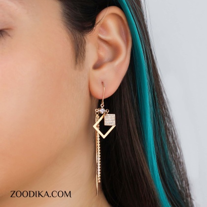 گوشواره آویزی زنانه ژوپینگ کد AAC-415