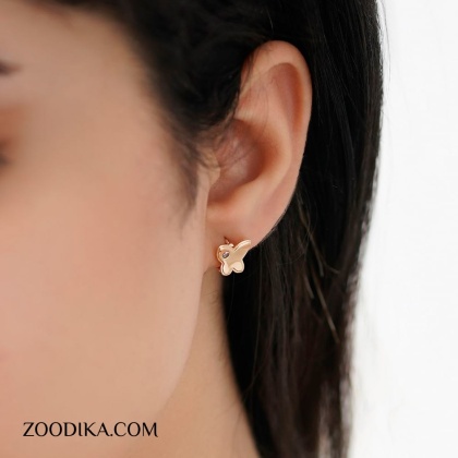 گوشواره زنانه ژوپینگ مدل پروانه کد AAC-555