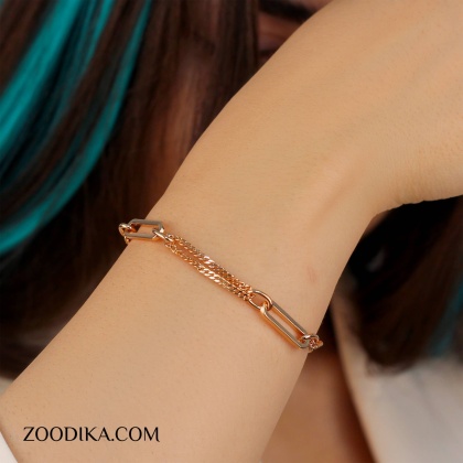 دستبند زنجیری دو حلقه ای